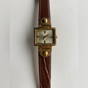 Nine West NW/1086 Leather Band Quartz Women's Watch NEEDS Battery